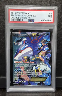 Team Aqua's Kyogre EX Holo Card 6/34 Double Crisis 2015 PSA 7 - Image 1