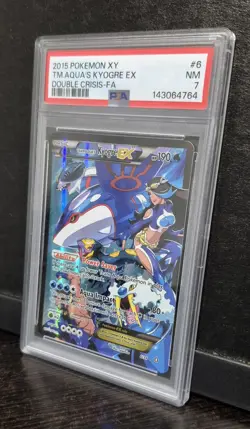 Team Aqua's Kyogre EX Holo Card 6/34 Double Crisis 2015 PSA 7 - Image 3