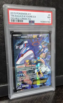 Team Aqua's Kyogre EX Holo Card 6/34 Double Crisis 2015 PSA 7 - Image 4