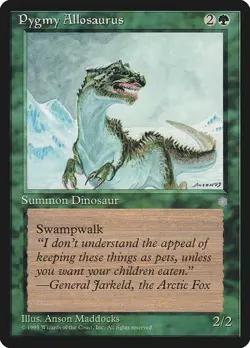 Pygmy Allosaurus LP Ice Age Green Creature Mtg Magic English Regular - Image 1
