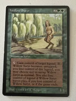 Magic the Gathering MTG Legends Willow Satyr LP (Beta Bob) - Image 1