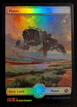 MTG - Plains FULL ART FOIL ( 279 ) - The Brothers' War - Pack Fresh!! - Image 1