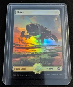 MTG - Plains FULL ART FOIL ( 279 ) - The Brothers' War - Pack Fresh!! - Image 2