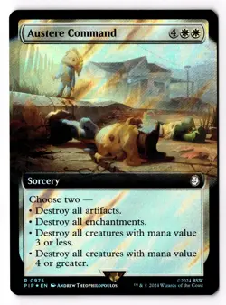 Austere Command (Extended Art) (Surge Foil) 975 UB: Fallout Foil NM - Image 1