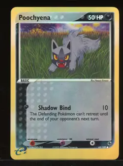 Pokemon Poochyena 65/109 Ruby and Sapphire Reverse Holo - Image 1