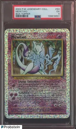 2002 Pokemon Legendary Collection Box Topper #S4 Mewtwo PSA 5 EX - Image 1