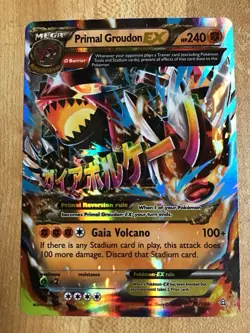 Pokemon TCG Primal Groudon EX Holo Card OMEGA 86/160 XY-Primal Clash - Image 1