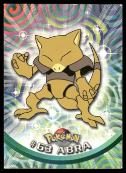 Pokemon Cards Abra #63 Topps Trading Cards Series 1 LP *2 - Image 1