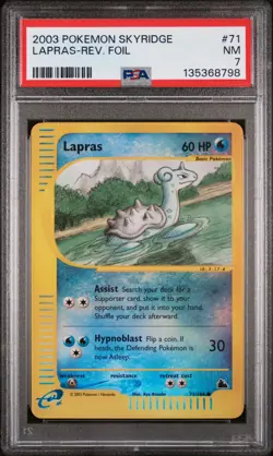 LAPRAS REVERSE HOLO 71/144 SKYRIDGE POKEMON PSA 7 - Image 1
