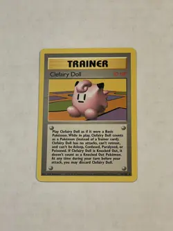 VTG Pokemon TCG Clefairy Doll 70/102 Base Set Non Holo Rare Unlimited WOTC NM - Image 3
