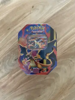 Pokemon TCG Mega Charizard Y ex Tin 4 Booster Packs & Charizard Promo Sealed ✅ - Image 1