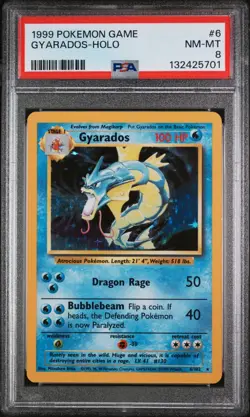 POKEMON GAME 1999 GYARADOS-HOLO #6 PSA 8 - Image 1