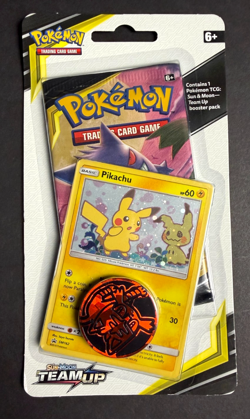 2019 Pokemon Sun & Moon Team Up Checklane Blister Pikachu Promo - FACTORY SEALED - Image 1