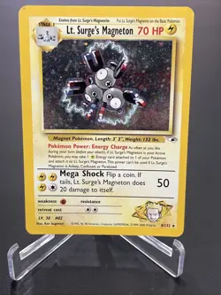 Pokemon TCG Lt. Surge's Magneton Gym Heroes 8/132 Holo Unlimited Rare - Image 1