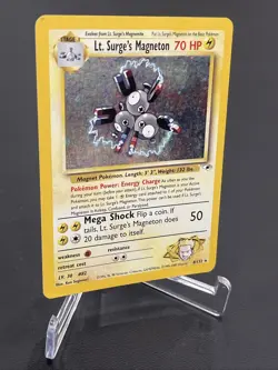 Pokemon TCG Lt. Surge's Magneton Gym Heroes 8/132 Holo Unlimited Rare - Image 2
