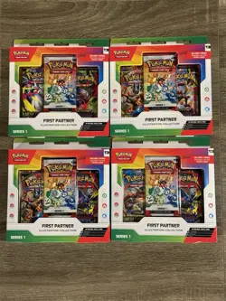 4x Pokemon TCG Sealed First Partner Illustration Collection Series 1 *In hand* - Image 1