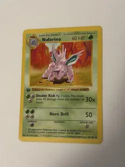 Pokemon Nidorino 037/102 Base Set Shadowless 1st Edition - Lightly Played - Image 3