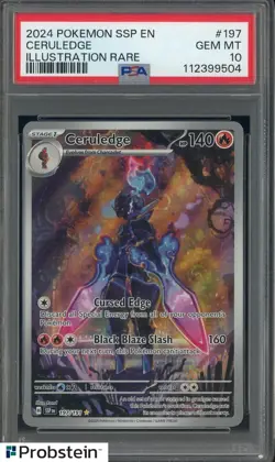 2024 Pokemon SSP EN Illustration Rare #197 Ceruledge PSA 10 GEM MINT - Image 1
