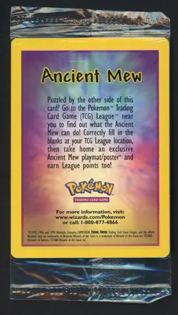 2000 Pokemon Game Movie Promo Ancient Mew Holo Sealed - Image 1