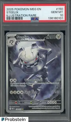 2025 Pokemon MEG EN Illustration Rare #150 Steelix PSA 10 GEM MINT - Image 1