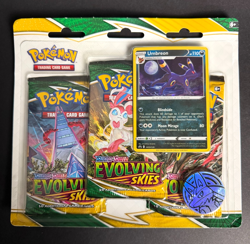 2021 Pokemon Evolving Skies 3 Pack Blister Umbreon Promo - FACTORY SEALED - Image 1