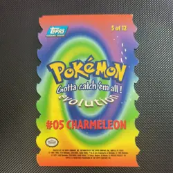 CHARMELEON 1999 TOPPS POKEMON EVOLUTION #5 OF 12 DIE CUT INSERT - Image 2