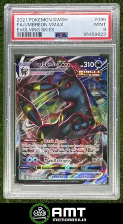 Umbreon VMAX PSA 9 2021 Pokemon Sword & Shield Evolving Skies #095/203 9623 - Image 1