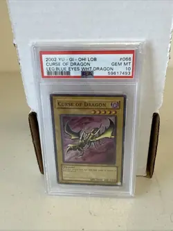 CURSE OF DRAGON 2002 YUGIOH! LEGEND OF BLUE EYES #LOB-066 PSA 10 ENGLISH - Image 1