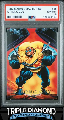 1992 Marvel Masterpieces #85 Strong Guy PSA 8 NM-MT T249 - Image 1