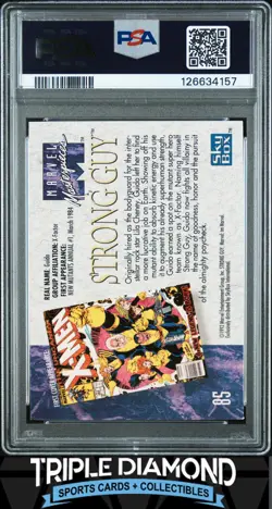1992 Marvel Masterpieces #85 Strong Guy PSA 8 NM-MT T249 - Image 2