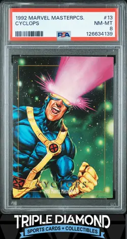 1992 Marvel Masterpieces #13 Cyclops PSA 8 NM-MT T254 - Image 1