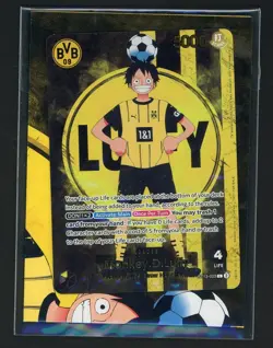 2025 ONE PIECE PROMOS BVB X ONE PIECE MATCH DAY 2025 #003 MONKEY D. LUFFY SEALED - Image 1