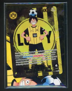 2025 ONE PIECE PROMOS BVB X ONE PIECE MATCH DAY 2025 #003 MONKEY D. LUFFY SEALED - Image 1