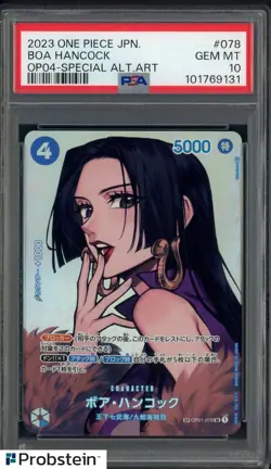 2023 One Piece Japanese OP04 #078 Boa Hancock Special Alternate Art PSA 10 - Image 1