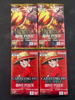 One Piece 2 PRB-02 & 2 OP13 Booster Packs - Lot of 4 - Image 1