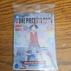 One Piece Monkey.D.Luffy P-055 Promo Rutgers Michigan State SEALED US Voyage. - Image 1