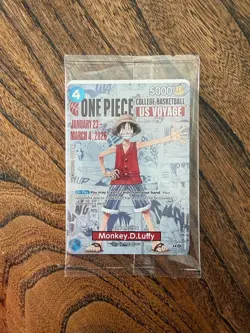 Bandai One Piece CCG US Voyage Monkey D. Luffy Houston Cougars SEALED - Image 1