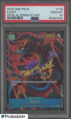 2023 One Piece OP05 #118 Kaido Alternate Art PSA 10 GEM MINT - Image 1