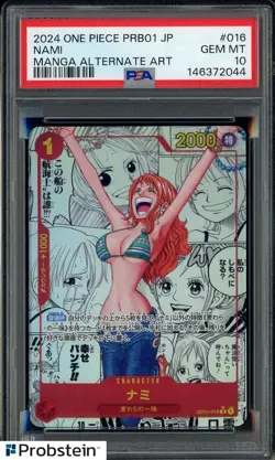 2024 One Piece Japanese PRB01 Manga Alternate Art #016 Nami PSA 10 GEM MINT - Image 1