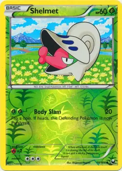 Shelmet 10/108 Reverse Holo Dark Explorers Pokemon Card NM - Image 1