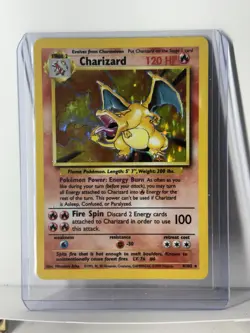 Charizard 4/102 Base Set Holo Rare 120 HP Wizards Pokemon TCG Card 1999 NM/LP - Image 1