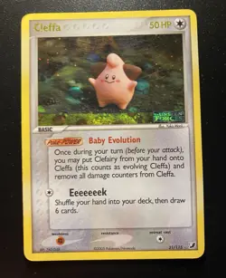 Pokemon Card-Cleffa -Holo-Unseen Forces-21/115-ENG-Stamped-Very Good - Image 1