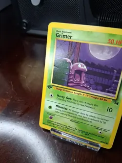 1st Edition Grimer 48/62 Fossil Common Pokemon Card - LP Minus - Image 2