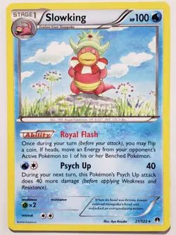 EXCLUSIVE Slowking 21/122 PL - Non Holo Variant Breakpoint Pokemon Card - Image 1