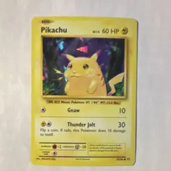 Pokemon Pikachu Promo Holo Card 60 HP 2016 30 Attack Lvl 12 35/108 - Image 1
