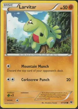Larvitar 41/124 Fates Collide English Pokemon Card TCG - Image 1