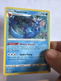 Pokemon TCG Vaporeon SWSH072 Black Star Promo Ultra Rare Holo Card - Image 4