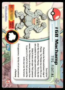 Pokemon Cards Machamp #68 Topps Trading Cards Series 1 LP *2 - Image 2
