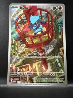 Pokemon TCG Mega Evolutions Riolu 010 Full Art Holo Black Star Promo Card - Image 1