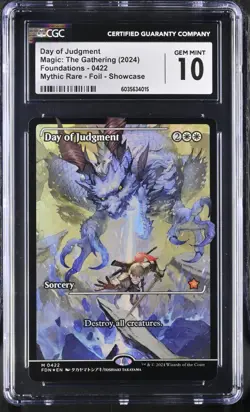 MTG 2024 FDN 0422 Day of Judgment Mythic Rare Foil Showcase CGC Gem Mint 10 - Image 1